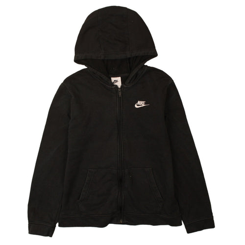 Nike Boys Black Full Zip Fleece Hoodie XL 158-170cm Sports Casual