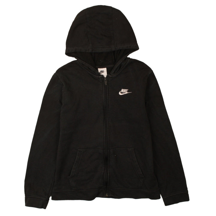 Nike Boys Black Full Zip Fleece Hoodie XL 158-170cm Sports Casual