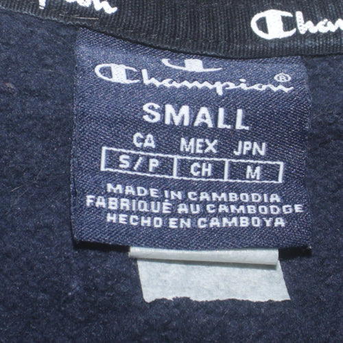 Champion Men’s Black Small Logo Tape Pullover Sweatshirt