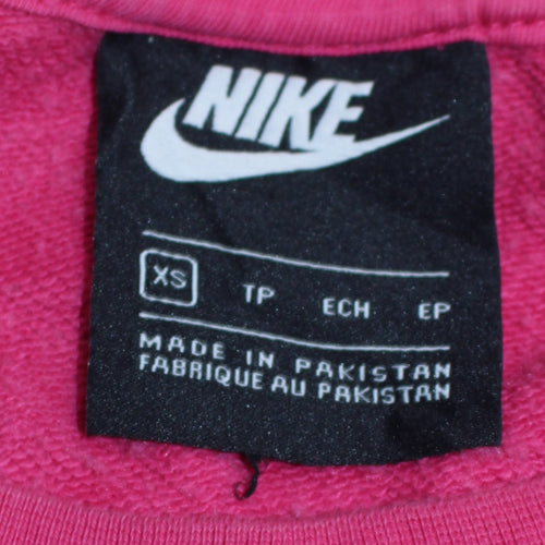Nike Womens Pink XS Pullover Sweatshirt with Logo