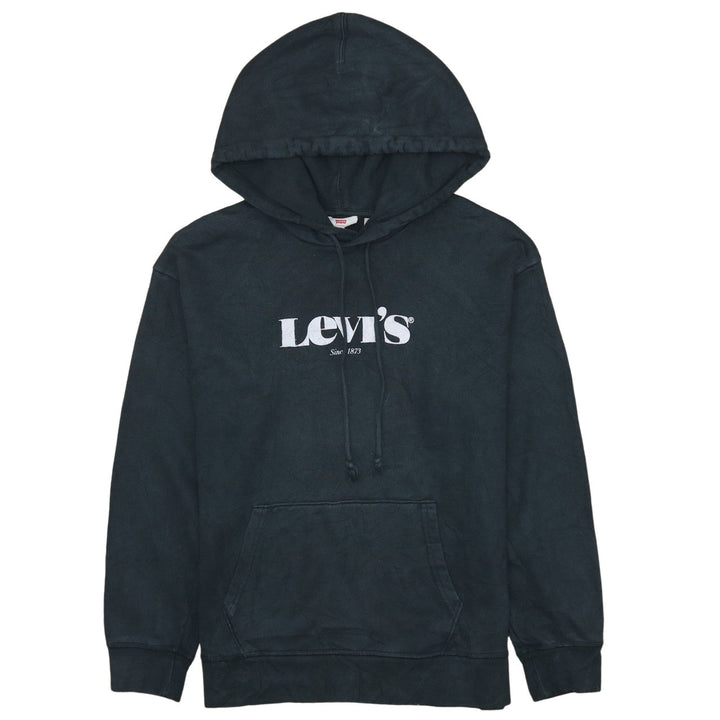 Levi's Men's Black M Pullover Hoodie with Logo Print