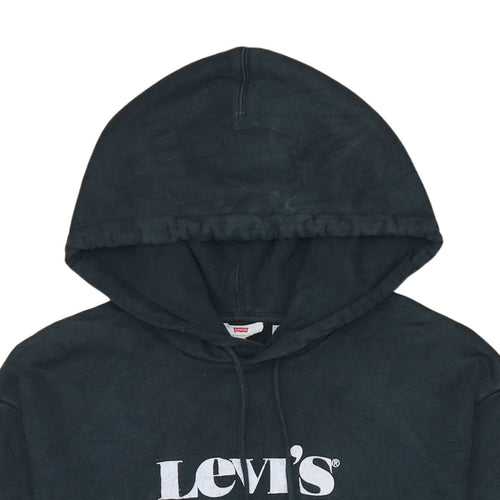 Levi's Men's Black M Pullover Hoodie with Logo Print