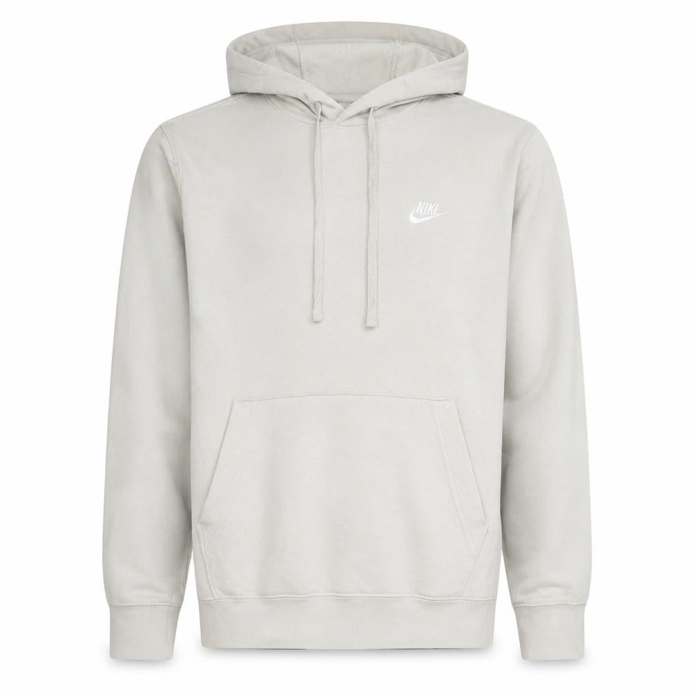 Front view of Nike Men's Beige Pullover Hoodie Small Regular Fit Fleece
