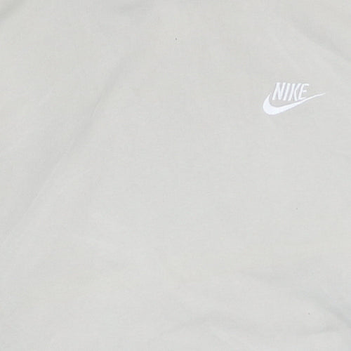 Nike Men's Beige Pullover Hoodie Small Regular Fit Fleece