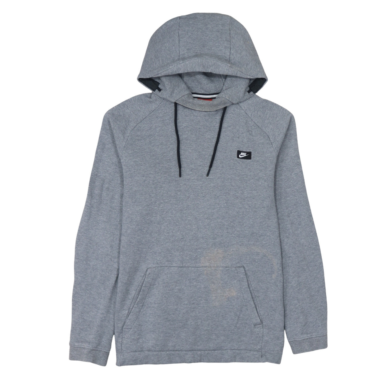 Nike Men's Grey Pullover Hoodie M Regular Fit Cotton Blend