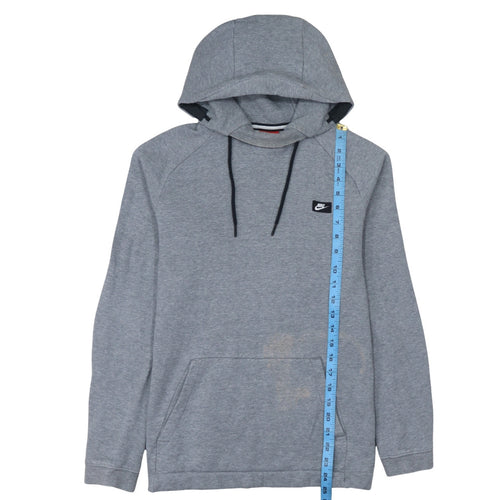 Nike Men's Grey Pullover Hoodie M Regular Fit Cotton Blend