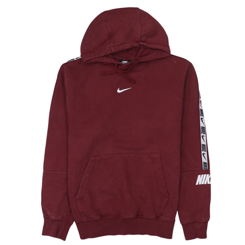 Nike Men's Red Pullover Hoodie L Logo Sportswear Fleece