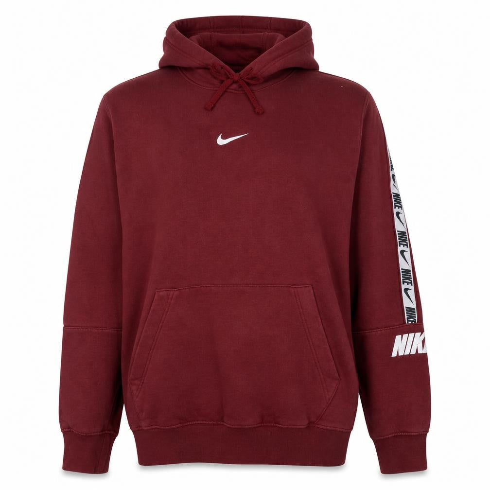 Nike Men's Red Pullover Hoodie L Logo Sportswear Fleece