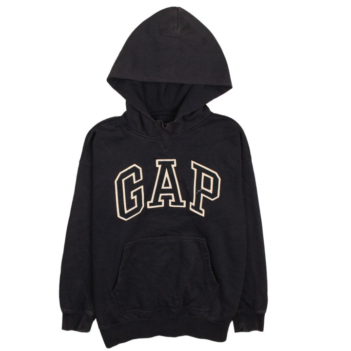 GAP Boys Black Pullover Hoodie 12 Years Fleece Logo Hooded Sweatshirt