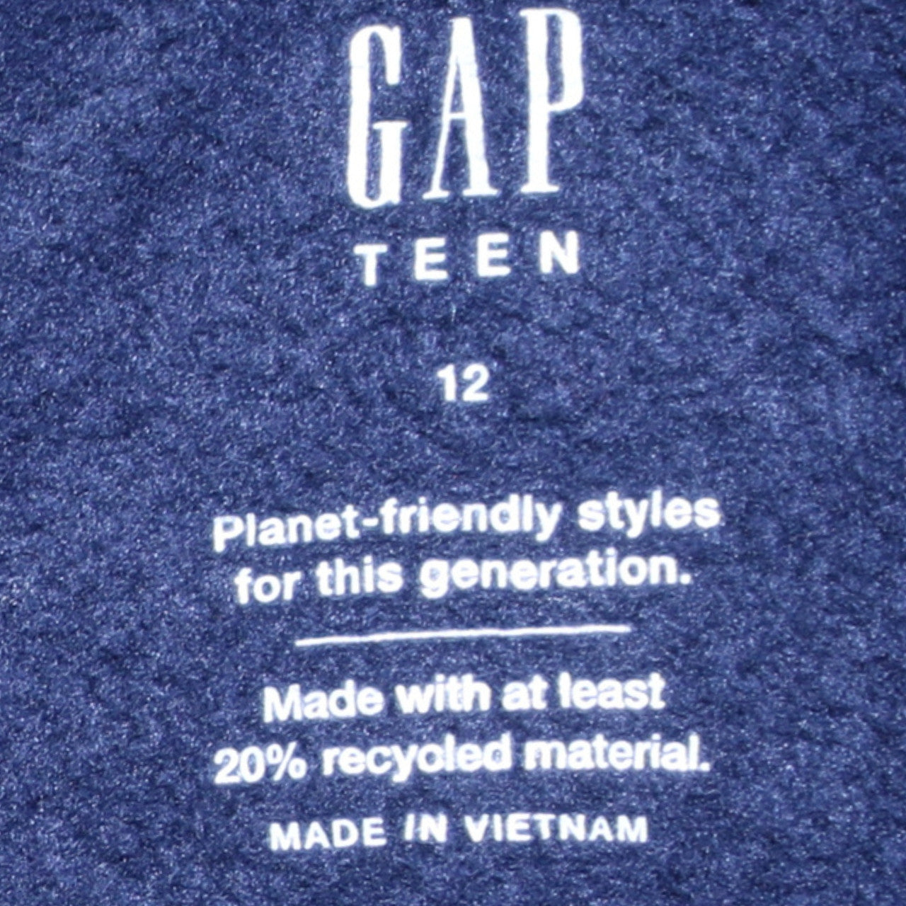 GAP Boys Black Pullover Hoodie 12 Years Fleece Logo Hooded Sweatshirt
