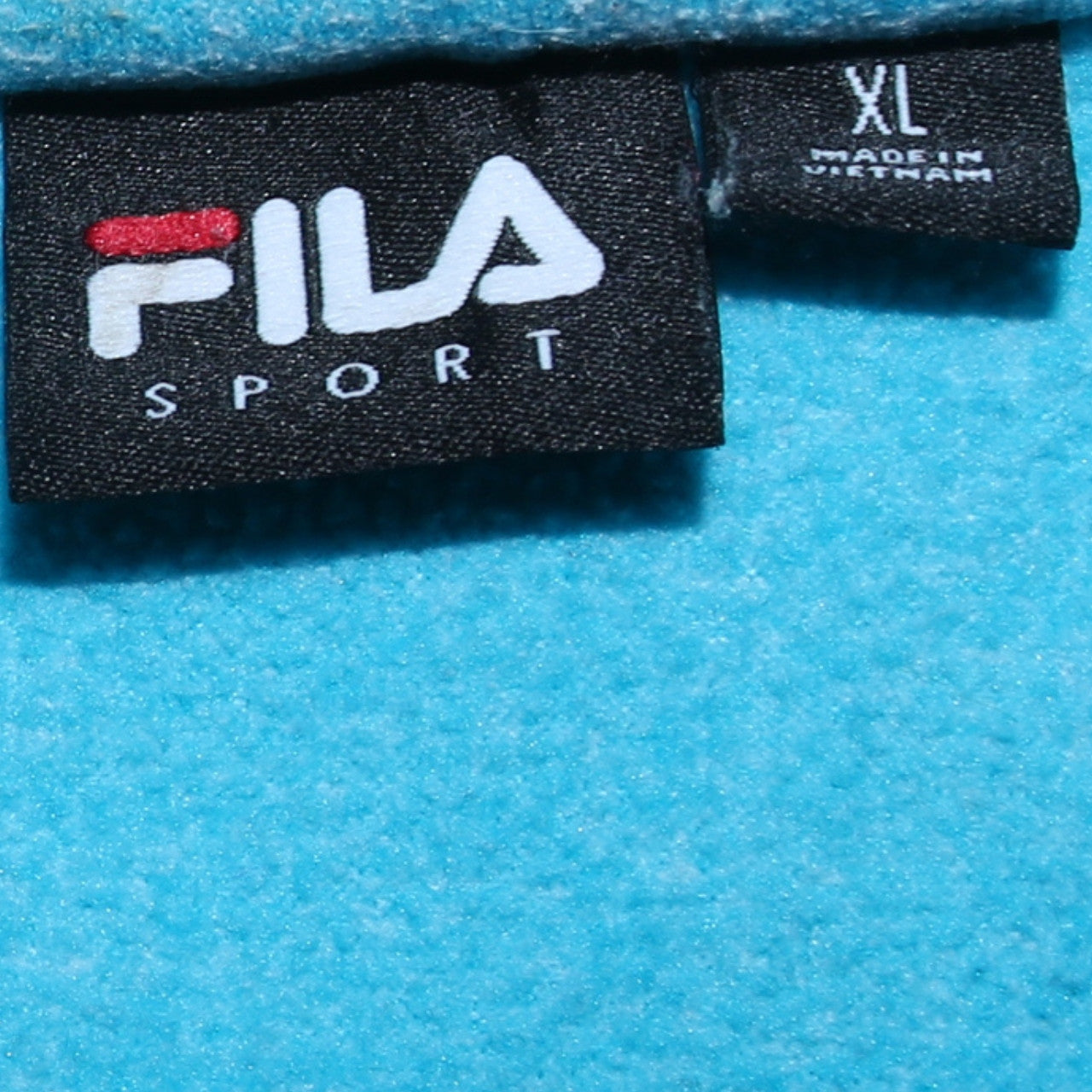 FILA Sport Womens Blue XL 1/4 Zip Hooded Sweatshirt Fleece Pullover