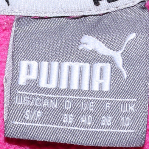 Puma Women's Pink Pullover Hoodie Size 10 Logo Cotton Blend Sweatshirt