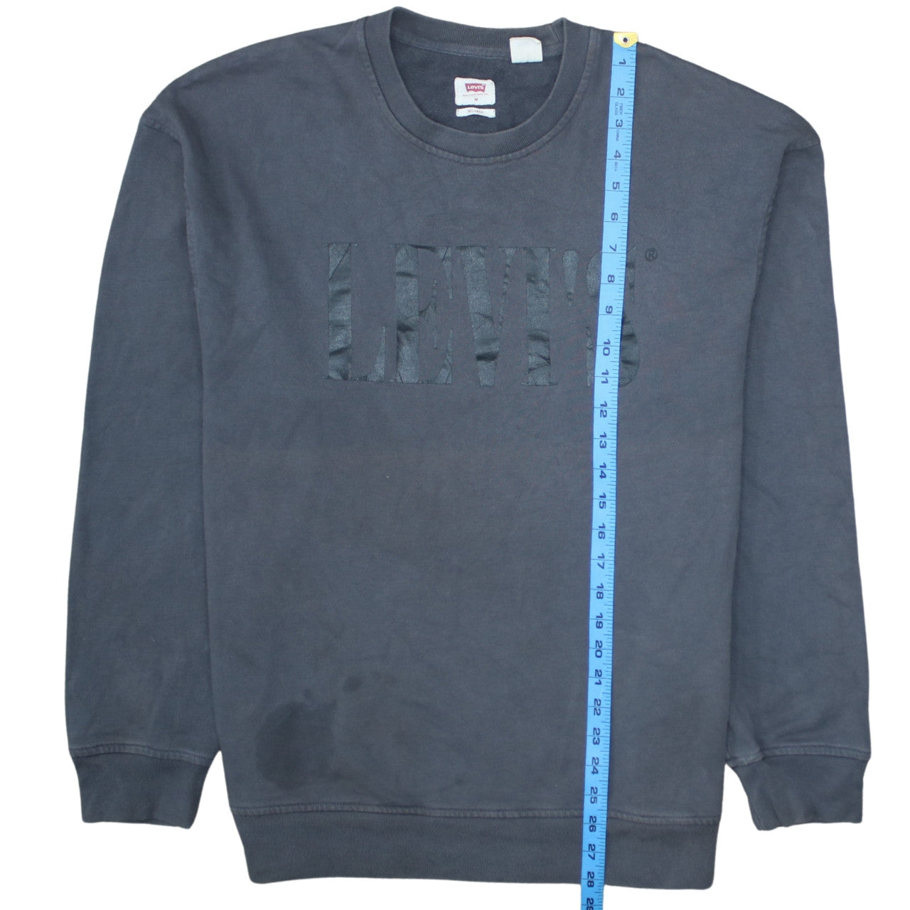 Levi's Men's Grey Relaxed Fit Logo Crew Neck Sweatshirt Size M