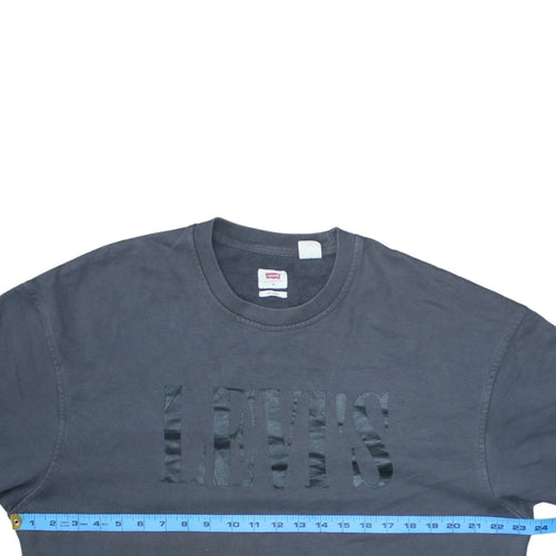 Levi's Men's Grey Relaxed Fit Logo Crew Neck Sweatshirt Size M