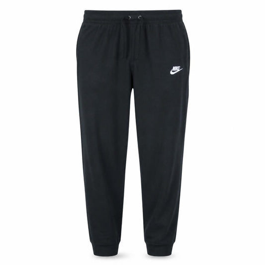 Front view of Nike Men's Black Jogger Sweatpants M Regular Fit Drawstring Waist