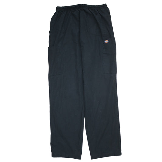 Dickies Men's Black Cotton Cargo Work Trousers M Relaxed Fit