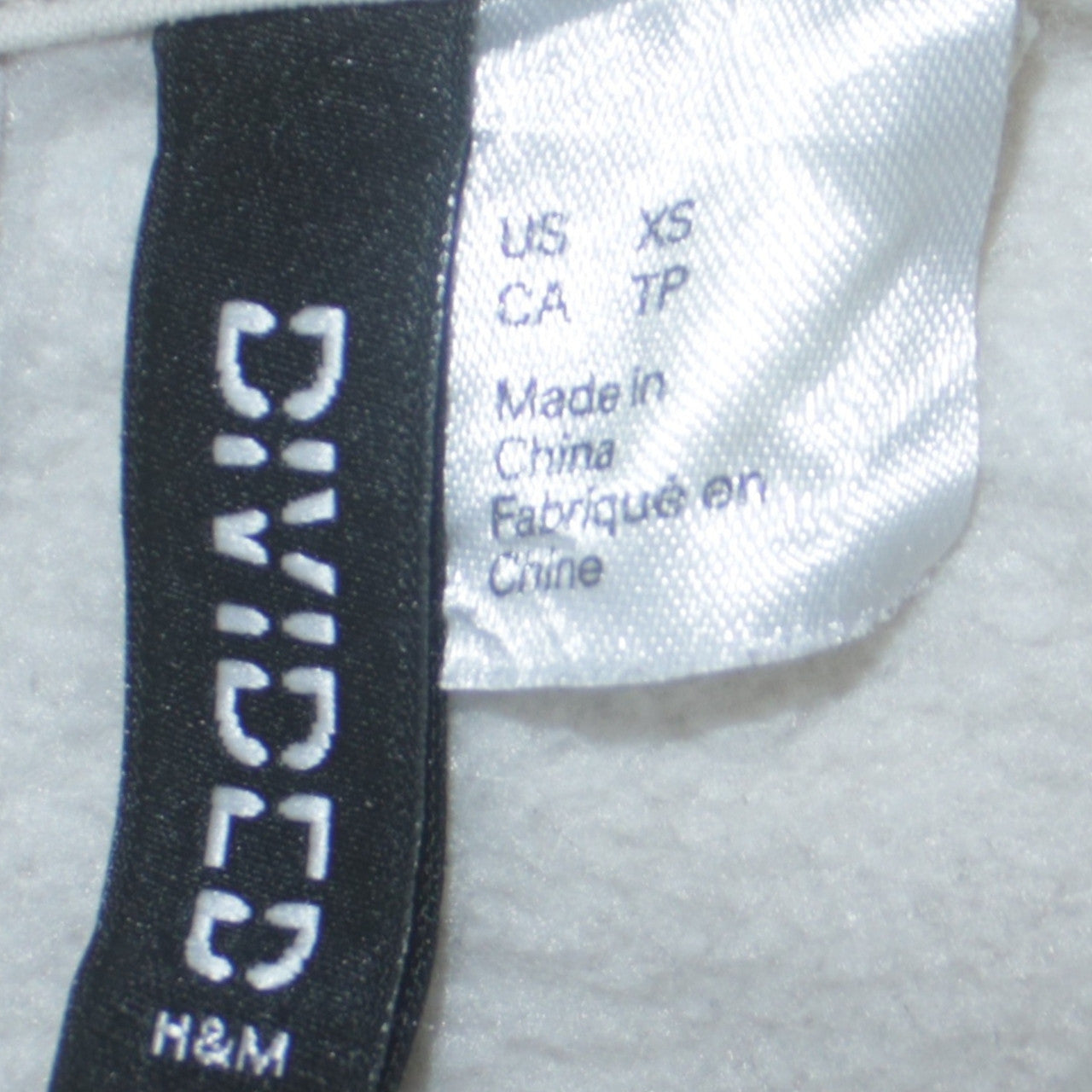 H&M Divided Women White Peter Pan Collar Pullover Sweatshirt XS