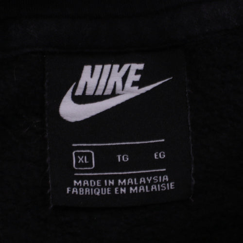 Nike Womens Black Pullover Hoodie XL Relaxed Fit Cotton Blend