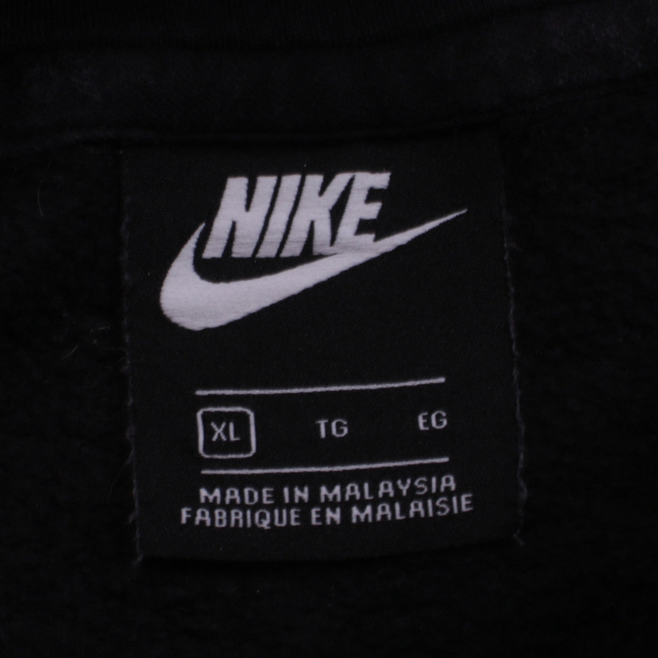 Nike Womens Black Pullover Hoodie XL Relaxed Fit Cotton Blend