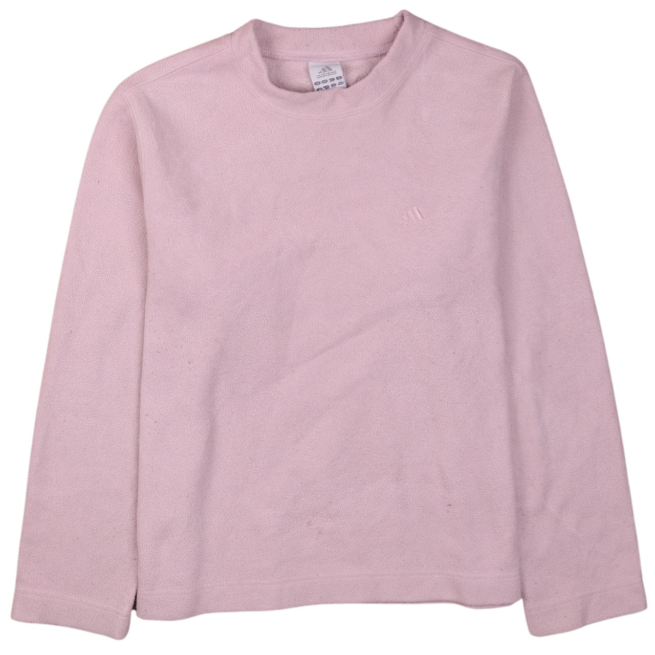Adidas Women Pink Fleece Pullover Sweatshirt UK 16