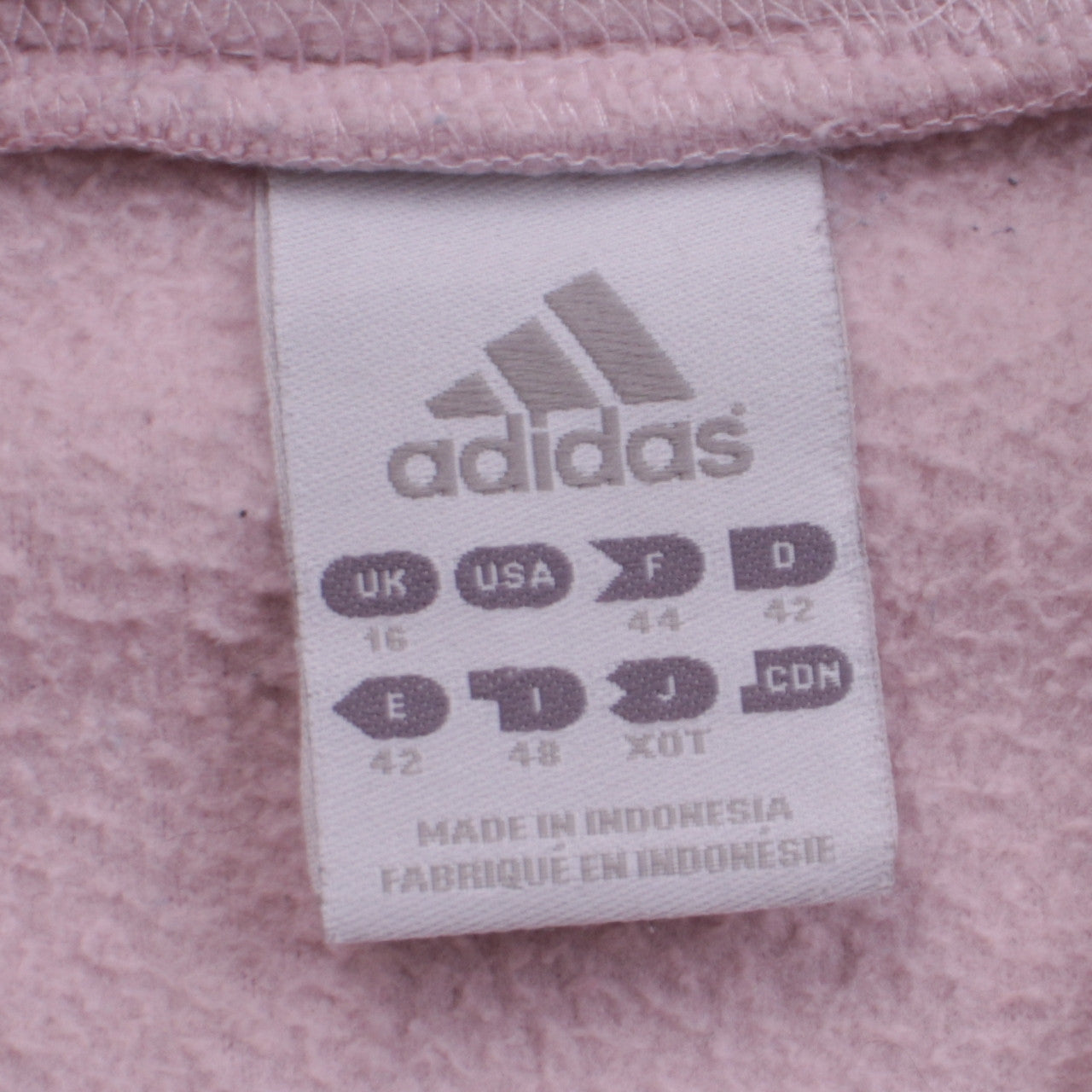 Adidas Women Pink Fleece Pullover Sweatshirt UK 16