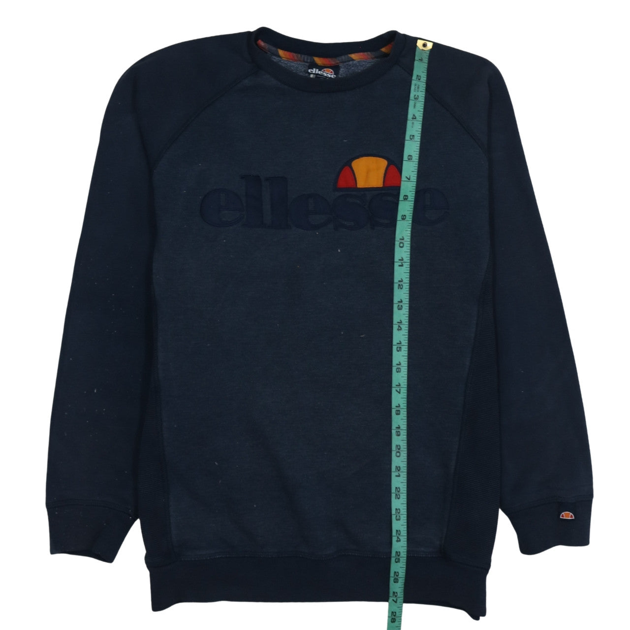 Ellesse Mens Blue XL Pullover Sweatshirt Crew Neck Logo Embroidered