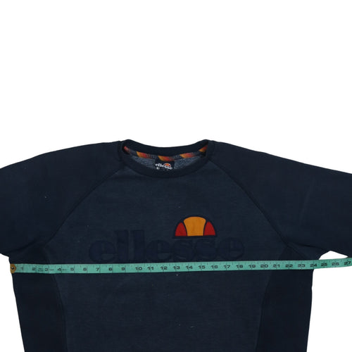 Ellesse Mens Blue XL Pullover Sweatshirt Crew Neck Logo Embroidered