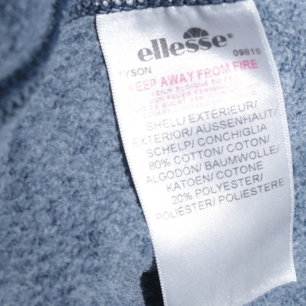 Ellesse Mens Blue XL Pullover Sweatshirt Crew Neck Logo Embroidered