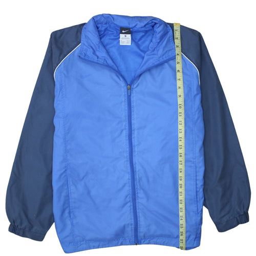 Nike Men's Blue Medium Windbreaker Jacket Lightweight Full Zip