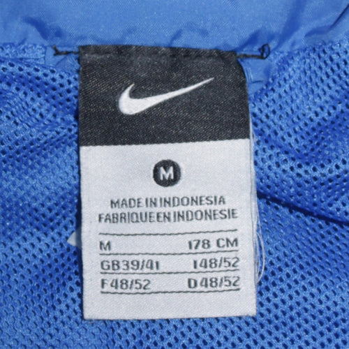 Nike Men's Blue Medium Windbreaker Jacket Lightweight Full Zip