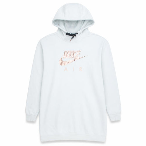Nike Women’s White Pullover Hoodie Medium – Hooded Sweatshirt with Metallic Logo