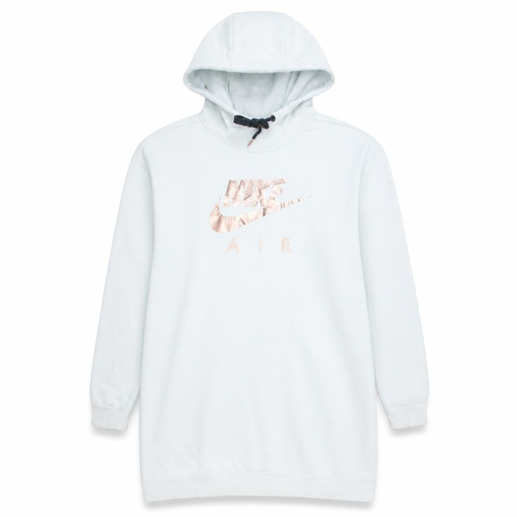 Nike Women’s White Pullover Hoodie Medium – Hooded Sweatshirt with Metallic Logo
