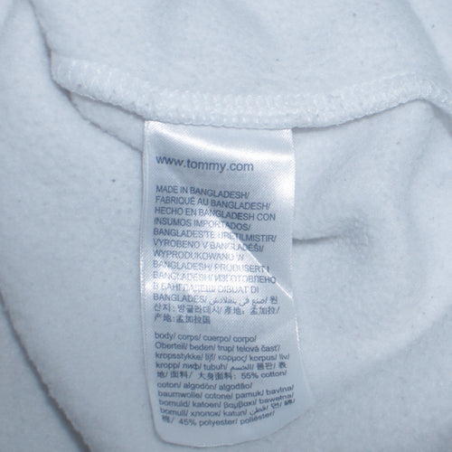 Tommy Jeans Women's White XS Pullover Hoodie Cotton Blend