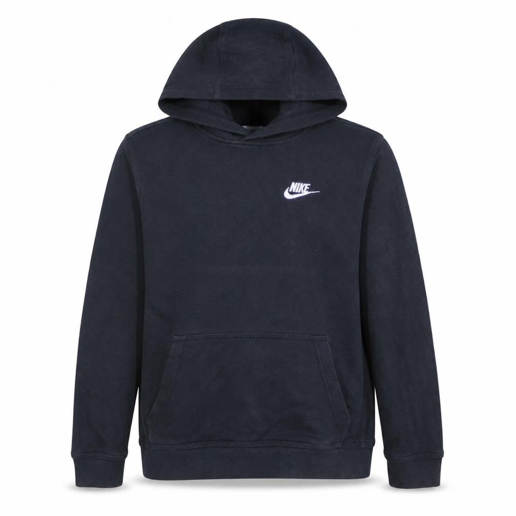 Nike Boys Black Pullover Hoodie L 147-158cm Fleece Logo Sweatshirt