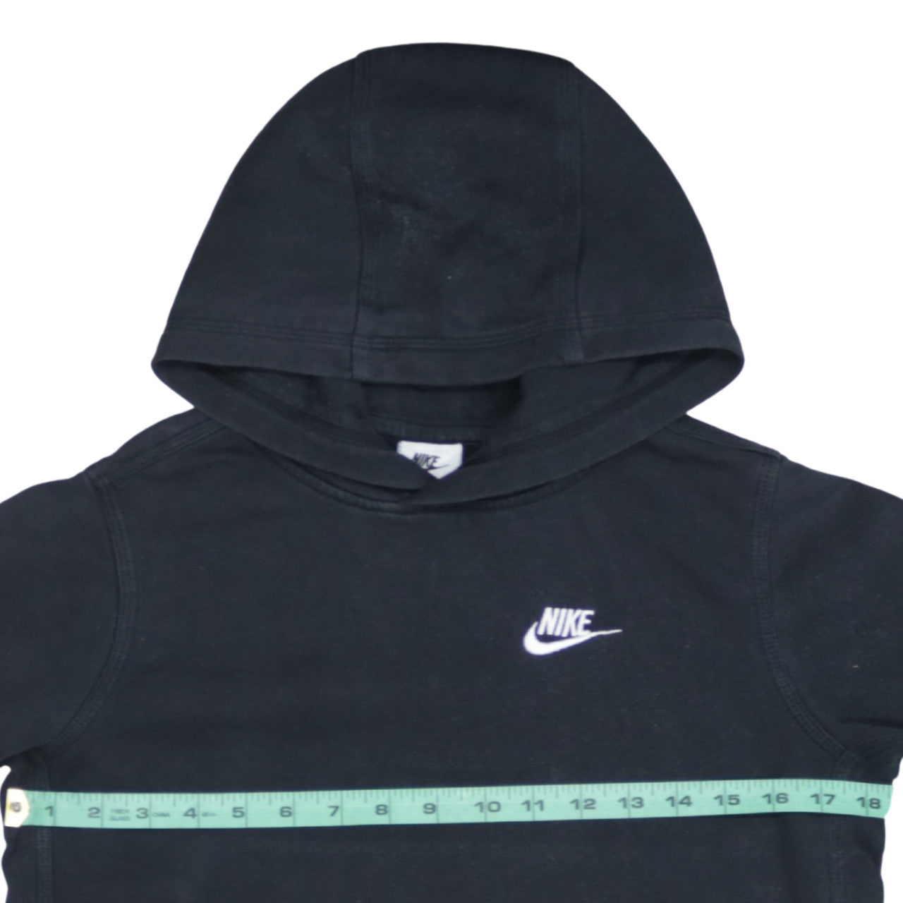 Nike Boys Black Pullover Hoodie L 147-158cm Fleece Logo Sweatshirt