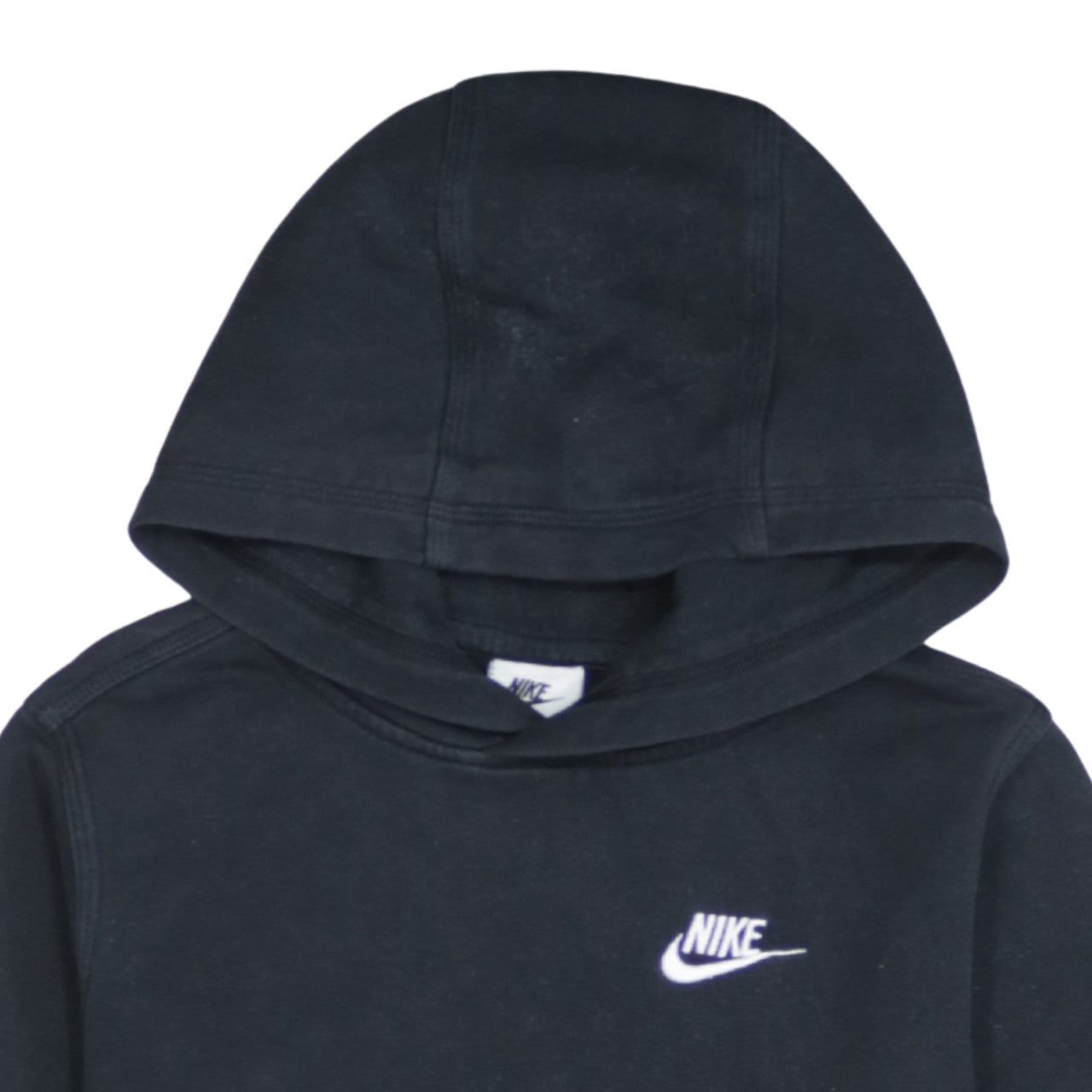 Nike Boys Black Pullover Hoodie L 147-158cm Fleece Logo Sweatshirt