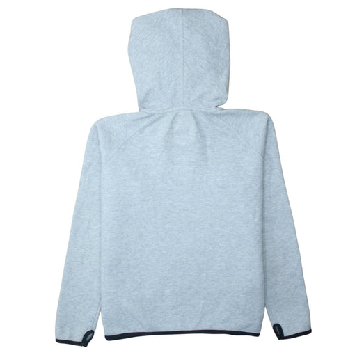 Nike Women Grey Hoodie Large Pullover Long Sleeve Cotton Blend