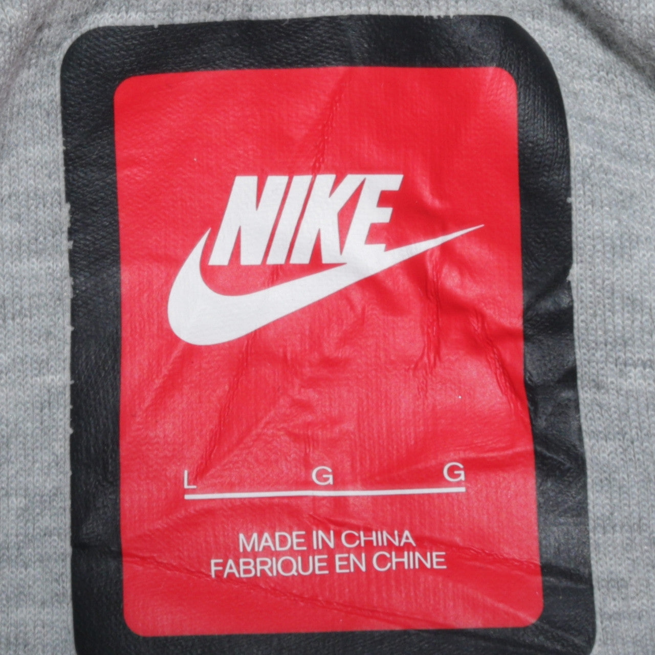 Nike Women Grey Hoodie Large Pullover Long Sleeve Cotton Blend