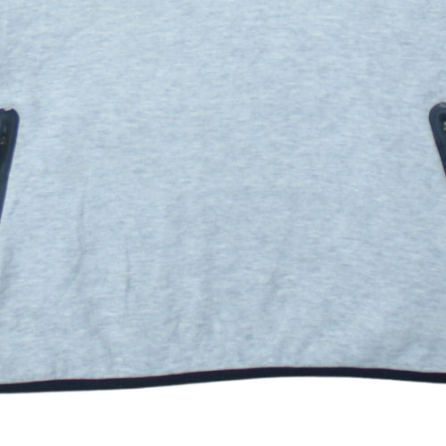Nike Women Grey Hoodie Large Pullover Long Sleeve Cotton Blend