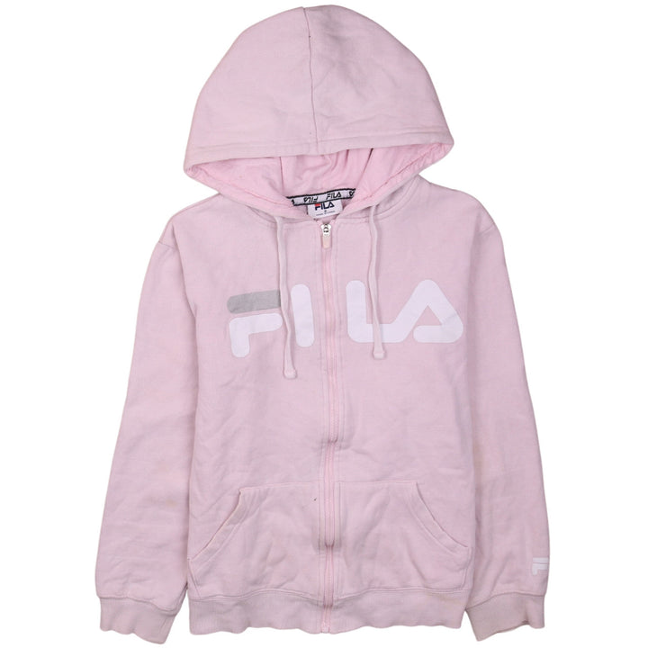 Fila Womens Pink Full Zip Hoodie Size 8 Hooded Sweatshirt