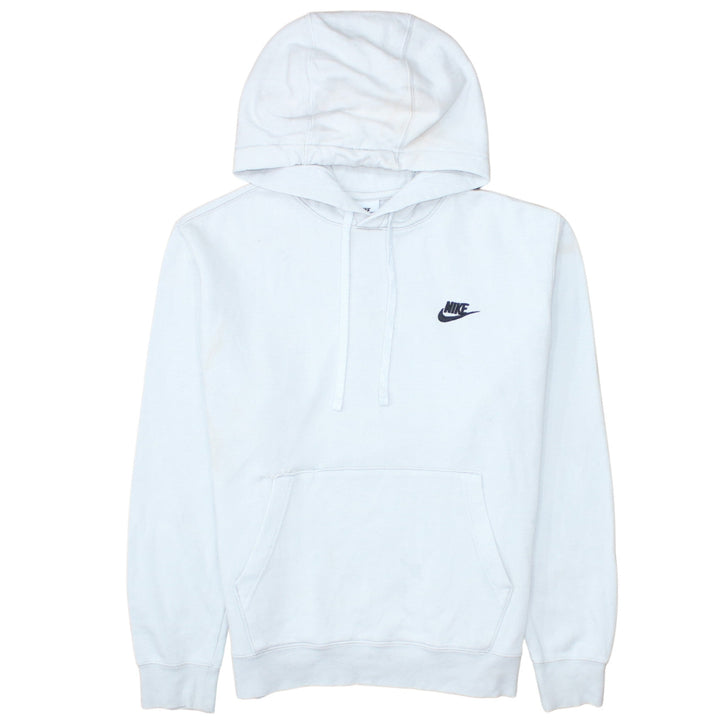 Nike Women White Medium Pullover Hoodie Cotton Blend