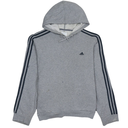 adidas Mens Grey Pullover Hoodie L Regular Fit Sportswear