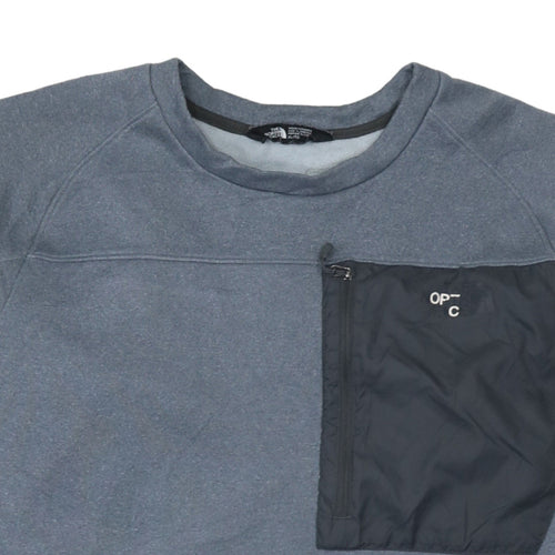The North Face Men’s Grey XL Pullover Sweatshirt with Zipped Pocket