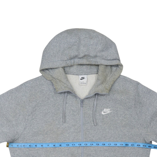 Nike Men’s Grey Full Zip Hoodie M Fleece Lined Sportswear