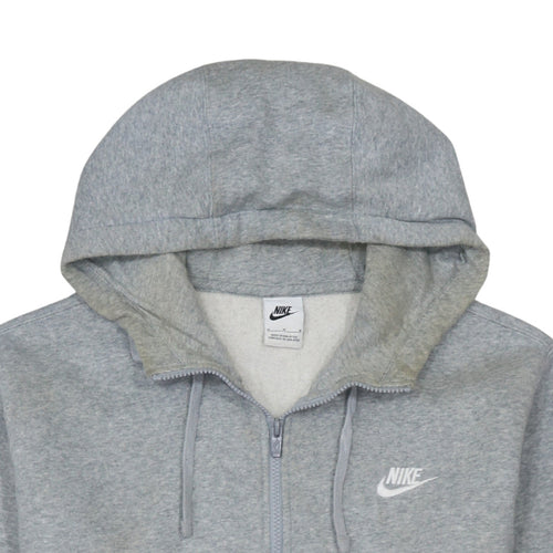 Nike Men’s Grey Full Zip Hoodie M Fleece Lined Sportswear