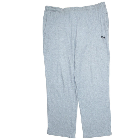 Puma Men's Grey L Sweatpants Joggers Elastic Waist Soft Cotton Blend