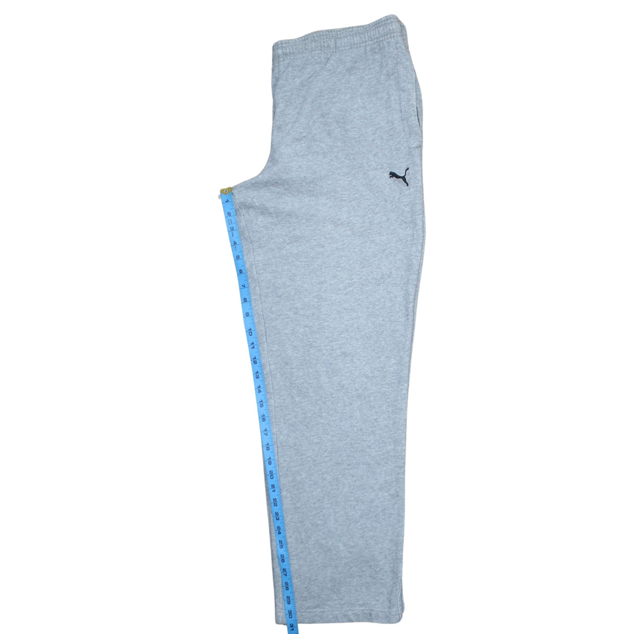 Puma Men's Grey L Sweatpants Joggers Elastic Waist Soft Cotton Blend