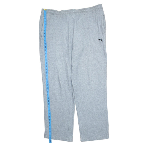 Puma Men's Grey L Sweatpants Joggers Elastic Waist Soft Cotton Blend