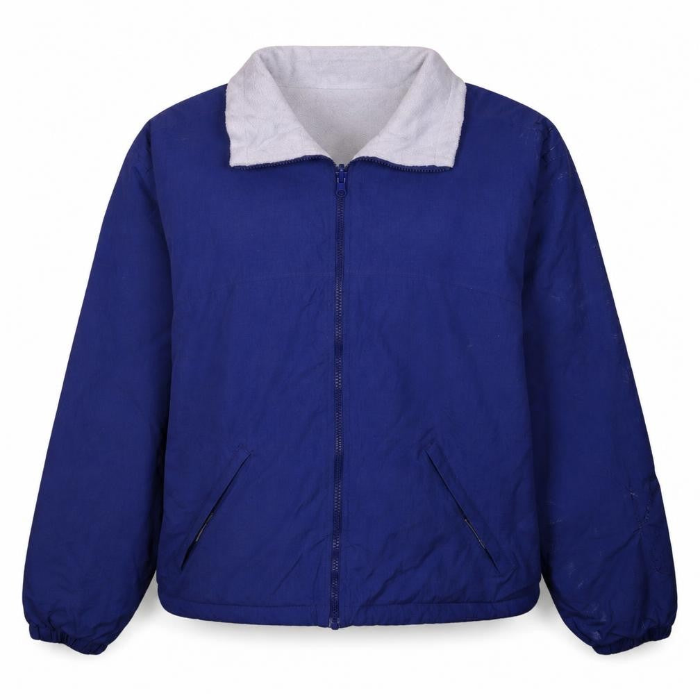 Front view of Columbia Women's Blue Full Zip Fleece Lined Interchange Jacket, size L
