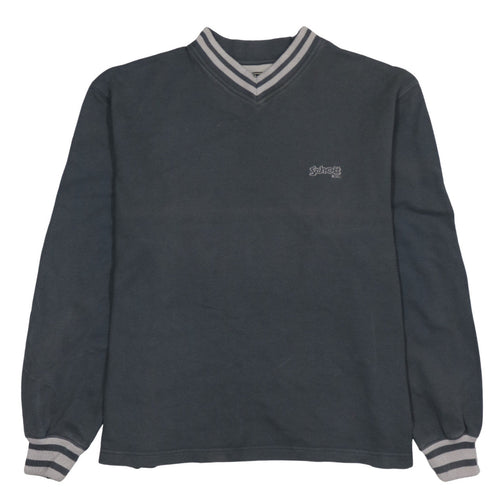 Schott NYC Men's Blue V-Neck Cotton Pullover Sweatshirt M